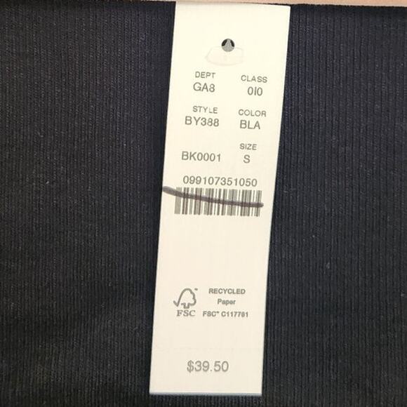 NWT J. Crew Cropped Fine Rib Scoopneck Tank Top Black S - Picture 3 of 6